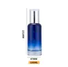 Set de Vidrio Cosmético Azul Degradado Botella Dispensadora de Loción Esencial Tipo Prensa de 120ml Tarro Vacío para Crema de 50g Botella Dispensadora para Cuidado de la Piel