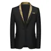 Nuevo Traje de Otoño 2026 para Hombre con Retazos Falso de Dos Piezas Solapa Única Blazer Casual de Moda Estilo Negocio Ligero