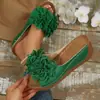 Decoração Floral, Confortáveis Sandálias Slip-On Novo Estilo Verão 2026, Estilo Fada, Adequadas para Saias, Modernas, Versáteis, Elegantes, de Alta Qualidade e Estilosas