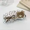 Clip de Banana Lindo Oso Coreano Lazo Superficie AB Puntos Clip de Banana Femenino Clip para Cabello Trasero Clip para Cola de Caballo Accesorios para el Cabello