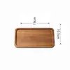 Bandeja de té estilo japonés de madera de acacia, bandeja para cafetería casera, portavasos rectangular, plato de madera, bandeja para frutas, dulces, pasteles