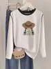 Top Básico de Moda Otoño 2026 para Mujer, Empalmado Versátil Elegante Holgado Adelgazante