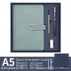 Caixa de Presente com Caderno A5 com Logo Personalizado, Caderno de Couro Macio para Escritório, Simples Presente Souvenir
