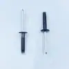 Remache ciego de hierro y aluminio, pintura negra, tipo abierto, 4.8*25*12, remache ciego de aluminio y hierro, núcleo de tracción