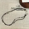 Pulsera de Plata de Ley S925 de Doble Capa Plata Rota Cuerda Negra Estilo Chino Cien Torres Diseño de Nicho de Gama Alta Simple Moda