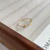 Anel Torcido Simples de Prata Esterlina S925 Design de Nicho Moda para Mulheres Versão Coreana Estilo Igual ao do Ins Xiaohongshu Anel Aberto