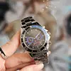 Yiwu atacado novo relógio masculino com cronógrafo de três olhos e pulseira de aço luxo leve de negócios seis ponteiros relógio masculino calendário dourado