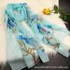 Lenço de Seda Feminino Primavera e Outono Joker Chiffon Lenço de Seda Lenço Estampado Yiwu Pequeno Lenço de Seda Protetor Solar Lenço de Presente Outlet de Fábrica