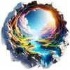 Adesivos Decorativos para Parede de Porta e Janela de Restaurante com Padrão de Paisagem Bonita Adesivos Impermeáveis para Carroceria 3
