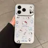 Adecuado para Apple para Transformar Instantáneamente en Funda para Teléfono iPhone 18Promax Stitch Rosa Gato Kt, Carcasa de Vidrio Corning Blanda y Dura, Personalización UV