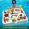 Bandeja Redonda Flotante de Ratán Cesta de Moda Bali Casa de Huéspedes Hotel Piscina Fuente Termal Bandeja para Servir Frutas Bebidas