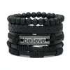 Europa e Estados Unidos joias transfronteiriças simples cordão de mão trançado à mão para mulheres pulseira de couro masculina pulseira de atacado barata pulseira