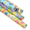 Papel de embrulho com estampa de frutas tropicais, novo, transfronteiriço, embalagem de presente de feriado, papel de embrulho para loja de presentes, em estoque, atacado