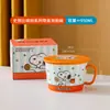 Snoopy Colorido Cerámica para el Hogar Platos de Cerámica para Niños Platos de Ensalada Platos de Desayuno Tazón Creativo para Fideos Tazón para Sopa Cuchara Palillos Vajilla