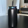 Garrafa térmica de aço inoxidável com camada dupla, galvanizada colorida, 16oz, pote pop de aço inoxidável com canudo, pote de conserva mason jar multicolor