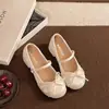 Sapatos Mary Jane Estilo Fada Gentil Francês Feminino 2026 Verão Outono Novos Salto Bloco Sapatos JK Simples para Combinar com Saias Sapatos Pequenos de Couro