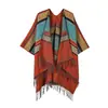 Xale de Estilo Étnico para Mulheres, Lenço, Yunnan, Xizang, Qinghai, Roupa para Viagem e Férias, Manto Longo Retrô