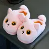 Chinelos de Algodão Infantis para Outono e Inverno para Meninos e Meninas com Proteção no Calcanhar Sapatos de Algodão Casa Antiderrapante Sola Macia Crianças Pequenas Bebê Sapatos Peludos