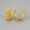 Aretes Irregulares de Lujo Ligero de Alta Gama Nuevas Explosiones Aretes Plisados Diseño Nicho Femenino Moda Aretes Versátiles Aretes Aretes