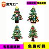 Árbol de Navidad de Fieltro Decoraciones Navideñas Adornos Navideños DIY para Niños Tema de Muñeco de Nieve Adornos Navideños Personalizados