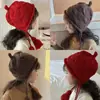 Gorro tejido para niñas, moderno y versátil, gorro de lana de color liso para niñas pequeñas, nuevo gorro cálido de otoño e invierno para niños y niñas