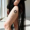 Pegatinas de Tatuaje Florales Nuevas Transfronterizas con un Toque de Alta Gama, Color Sólido Negro y Blanco Clavícula Pecho Abdomen Inferior Sucubo Sexy Pegatinas de Tatuaje