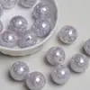 Dingyi 16mm Contas Redondas de Queijo Lua Fria Resina Óptica Galvanizada Contas com Furo Contas Soltas Corrente de Celular DIY Acessórios para Miçangas