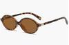 Óculos de Sol Jamie 9432 Estilo Zhang Yuanying Armação Pequena Oval Estilo Coreano Retrô Lentes Lisas Anti-Luz Azul Podem Ser Personalizados para Miopia