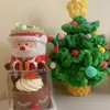 Kit de Materiales para Árbol de Navidad de Tira de Hielo Crochet Hecho a Mano DIY Hilo de Tejer Casero Regalo Festivo de Navidad Ruoxi