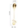 Cuchara de café de acero inoxidable, creativa cuchara para mezclar con carita sonriente, cuchara de postre, tenedor para pastel de flores, tenedor para fruta, tenedor de regalo