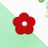 Fábrica de Bordados de Dongguan Parche de Tela Bordado de Terciopelo Cristal Autoadhesivo Accesorios de Flor Roja Pequeña Parche Bordado Parche Parche de Tela