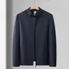 Chaqueta Casual de Negocios para Hombre 2025 Otoño e Invierno Nueva Chaqueta Rellena de Seda de Morera Gruesa Caliente Chaqueta de Algodón para Personas de Mediana Edad y Mayores