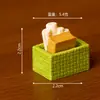 Enfeites de Micro Paisagem Desenho Animado Urso Retrô Livraria Acessórios de Decoração para Casa de Bonecas DIY Resina Pequenos Enfeites de Mesa