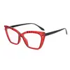 Gafas de Moda TR Estilo Nuevo para Mujer Marco Grande Gafas de Protección para Ojos Marco Facial Plano Adelgazante Plano Luz Azul Anti con Marco para Miopía