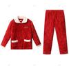 Pijama acolchado de forro polar de coral nuevo para mujer, traje de tres capas engrosado para exterior, ropa para el hogar de otoño e invierno, invierno con forro polar cálido