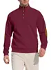 Malharia masculina transfronteiriça outono e inverno casual gola alta jacquard suéter Amazon europeu e americano comércio exterior manga longa couro retalhos suéter