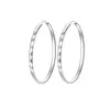 Brinco Grande de Argola com Diamante Vazado Ultra Leve para Menina OL Círculo Exagerado Simples Brincos de Corte Irregular Geométrico Fivela Grande de Orelha