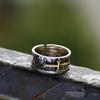 Anillo Abierto Cruz Taikoo Personalizado Retro Moda Trendy Europeo y Americano Plateado Ajustable Anillo para Hombre Joyería Plateada