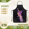 Ropa de trabajo de barbero de comercio exterior personalizada, delantal de cocina, delantal hecho a mano para estudio DIY, delantal de manicurista