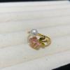 Anillo de Perla de Agua Dulce con Pintura al Óleo Colorida Flor Joyería de Mano Elegante Moda Lujo Accesible Anillo Versátil de Alta Gama Joyería para Mujeres