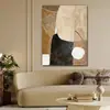 Pintura al óleo abstracta pintada a mano para decoración de fondo de sofá en sala de estar, pintura texturizada de amanecer en la costa, arte de pared decorativo para mesita de noche