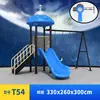 Escorregador Grande para Jardim de Infância Espaço Externo Infantil Série Combinação de Balanços Equipamento de Diversão ao Ar Livre para Parque Comunitário