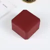 Caja de Joyería Octagonal Roja Caja de Empaque de Joyería de Moda para Anillos Caja de Regalo para Collares y Pulseras Caja de Almacenamiento Caja para Anillos Venta al por Mayor
