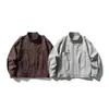 Jaqueta Workwear Retro Vintage Yidao Outono 2026 Detroit Casal Solta Casual Gola Alta Pequena