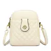 2026 Nuevo Bolso Pequeño de Moda Sencilla con Cuadros de Diamantes para Mujer Bolso para Teléfono Versátil de Gama Alta Bolso de Hombro Único Cruzado