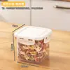 Potes Plásticos Selados de Grau Alimentício para Cozinha, Caixas de Armazenamento à Prova de Umidade, Potes para Leite em Pó, Potes para Armazenamento de Grãos