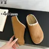 Versión de cuero de zapatos Birkenstock sin talón ultra suaves de suela gruesa para mujer, zapatos casuales tipo mocasín cerrados