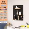 Prateleira de Parede de Painel Perfurado Estante de Parede de Madeira Divisória Rack de Armazenamento Placa Suspensa Montada na Parede Multifuncional