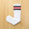 Calcetines de algodón de malla de tres barras para niños, finos, de primavera y verano, para seis estudiantes de alto rendimiento, calcetines de fútbol transpirables de algodón hasta la rodilla