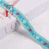 Fita Jacquard de Camélia com Padrão Ondulado de 2,5 cm para Acessórios de Roupas, Decoração de Casa, Cortinas e Diversos Projetos DIY